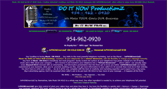 Desktop Screenshot of doitnowproductionz.com